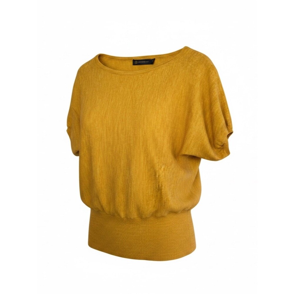 Outback Red Women's Mustard Short-Sleeve Boatneck Pullover - Size Small
